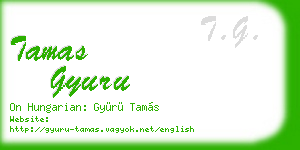 tamas gyuru business card