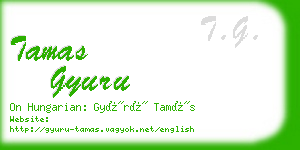 tamas gyuru business card